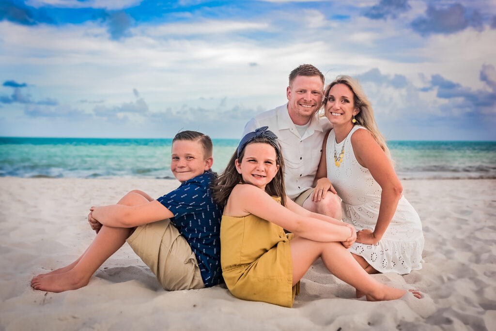 Family session in Key west on Smathers beach